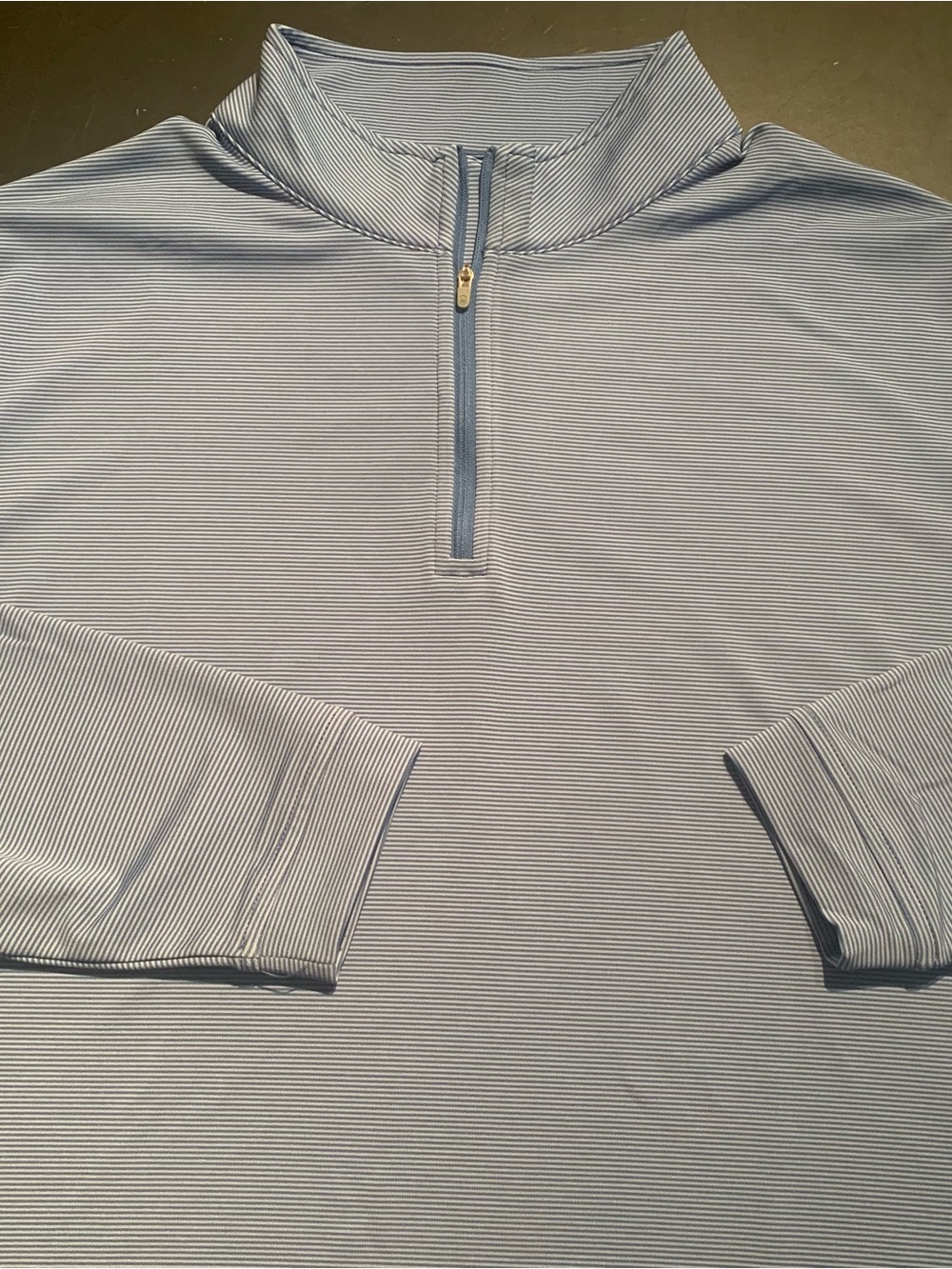 Peter Millar Quarter Zip 1/4 Pullover Blue NWT New Striped $135 Crown Sport XXL